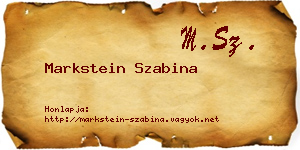 Markstein Szabina névjegykártya