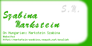 szabina markstein business card